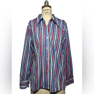Vintage 70’s Striped Button Up
